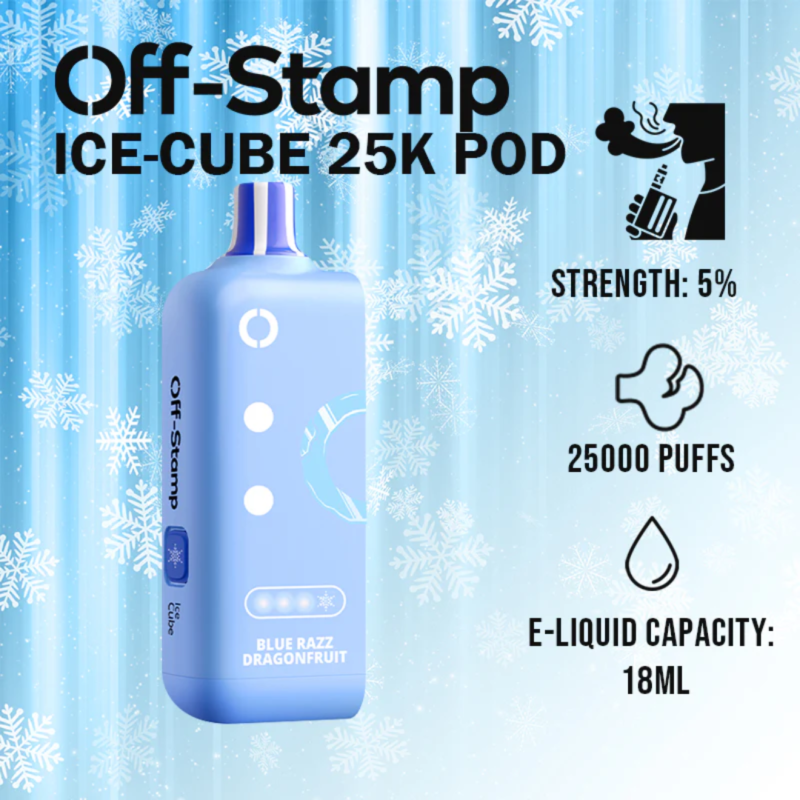 OFF-STAMP ICE CUBE 25000 PUFFS DISPOSABLE POD