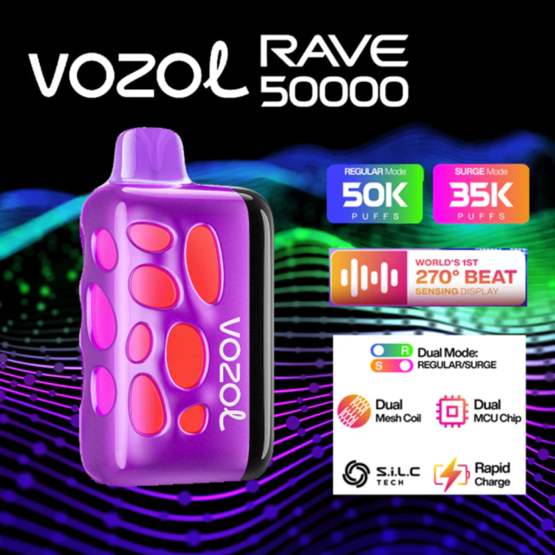 VOZOL RAVE 50000 PUFFS DISPOSABLE - Image 5